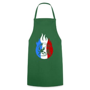 casque sp flamme 3 - Tablier de cuisine - vert foncé - Devant - AI Model Male 185 dark (185cm)