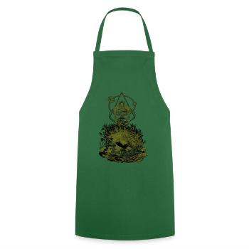 Il est temps d’attraper / nouveau vert 2022 - Tablier de cuisine - vert foncé - Devant - AI Model Male 185 dark (185cm)