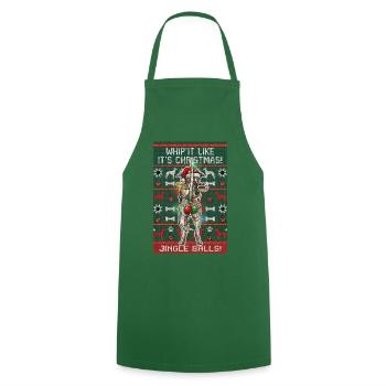 Whip'It Like It's Christmas BACK - Cooking Apron - green - Front - AI Model Male 185 dark (185cm)