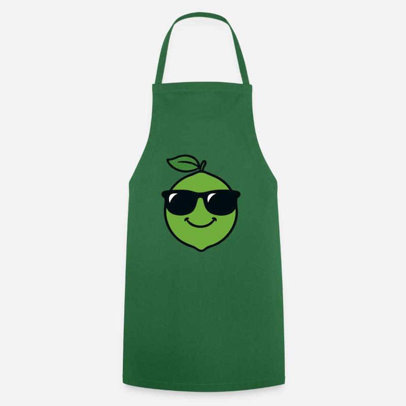 Tête de Citron vert - Tablier de cuisine - vert foncé