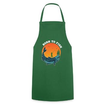 Angel Fishing Angler Born to Fish Fishing - Cooking Apron - green - Front - AI Model Male 185 dark (185cm)