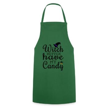 Witch Better Have My Candy HARIZ Halloween Horror - Cooking Apron - green - Front - AI Model Male 185 dark (185cm)
