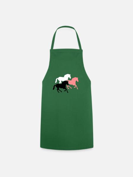 Cheval - Tablier de cuisine - vert foncé