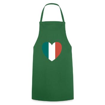 Italy heart love country homeland - Cooking Apron - green - Front - AI Model Male 185 dark (185cm)