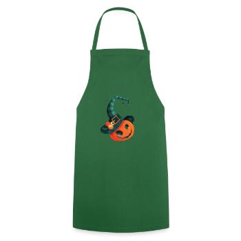 HALLOWEEN - Cooking Apron - green - Front - AI Model Male 185 dark (185cm)