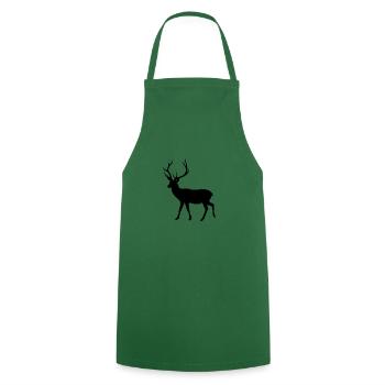 Brave Deer Stolzer Hirsch - Kochschürze - Grün - Vorne - AI Model Male 185 dark (185cm)