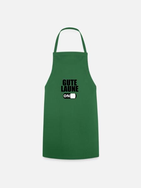Gute Laune Geschenk - Kochschürze - Grün