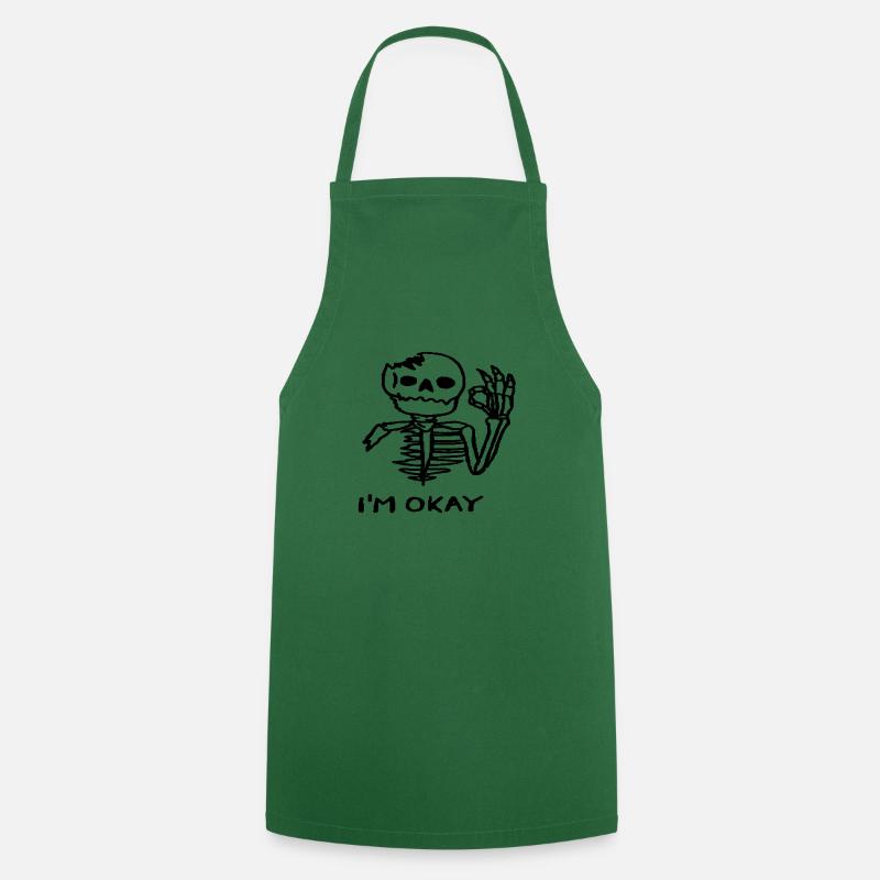 I'm Okay - Cooking Apron - green