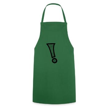 Point d’exclamation - Tablier de cuisine - vert foncé - Devant - AI Model Male 185 dark (185cm)