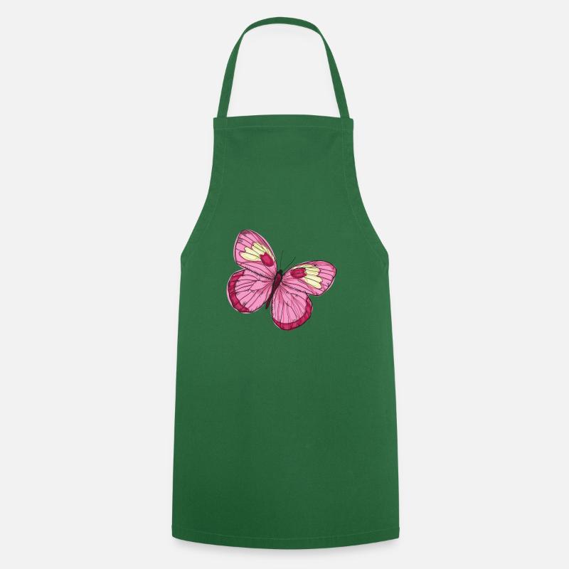 Papillon papillon - Tablier de cuisine - vert foncé