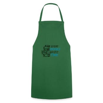 So Many Books So Little Time - Black - Cooking Apron - green - Front - AI Model Male 185 dark (185cm)