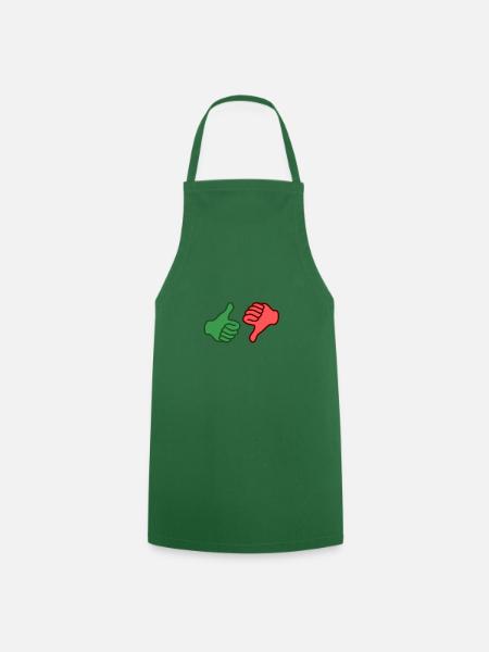 Pouce en l’air - Pouces en bas - Tablier de cuisine - vert foncé