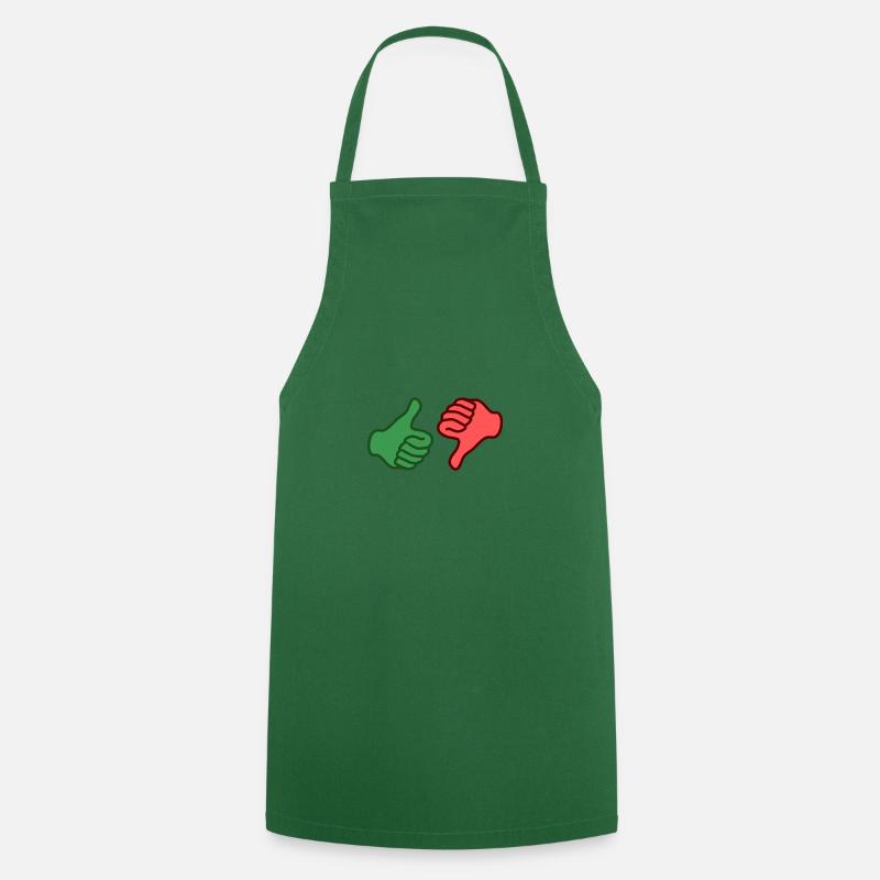 Pouce en l’air - Pouces en bas - Tablier de cuisine - vert foncé