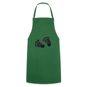 Baby Baby Feet Pregnancy Baby Belly - Cooking Apron - green - Front - AI Model Male 185 dark (185cm)