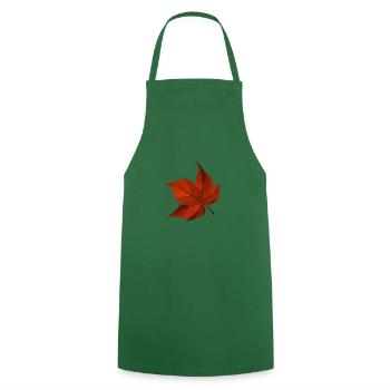Maple leaf, autumn, foliage, leaves - Cooking Apron - green - Front - AI Model Male 185 dark (185cm)