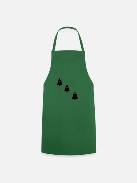 Weihnachtsbäume - Kochschürze - Grün