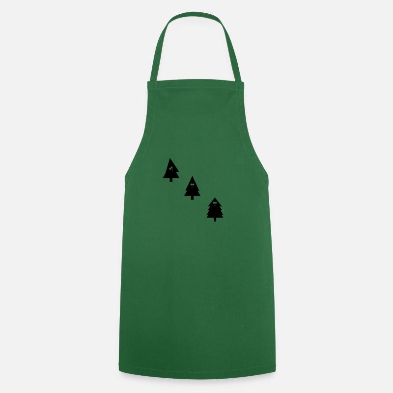 Weihnachtsbäume - Kochschürze - Grün
