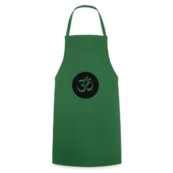 Om - Cooking Apron - green - Front - AI Model Male 185 dark (185cm)