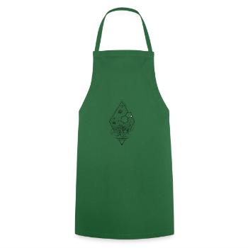 Mountains in space in diamonds and planets - Cooking Apron - green - Front - AI Model Male 185 dark (185cm)