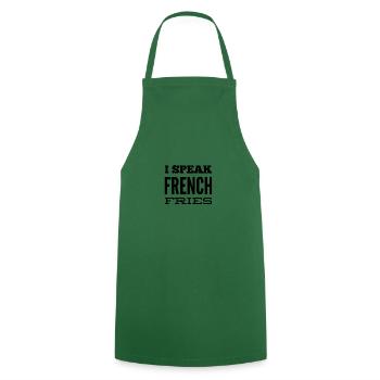 I speak French fries - Cooking Apron - green - Front - AI Model Male 185 dark (185cm)