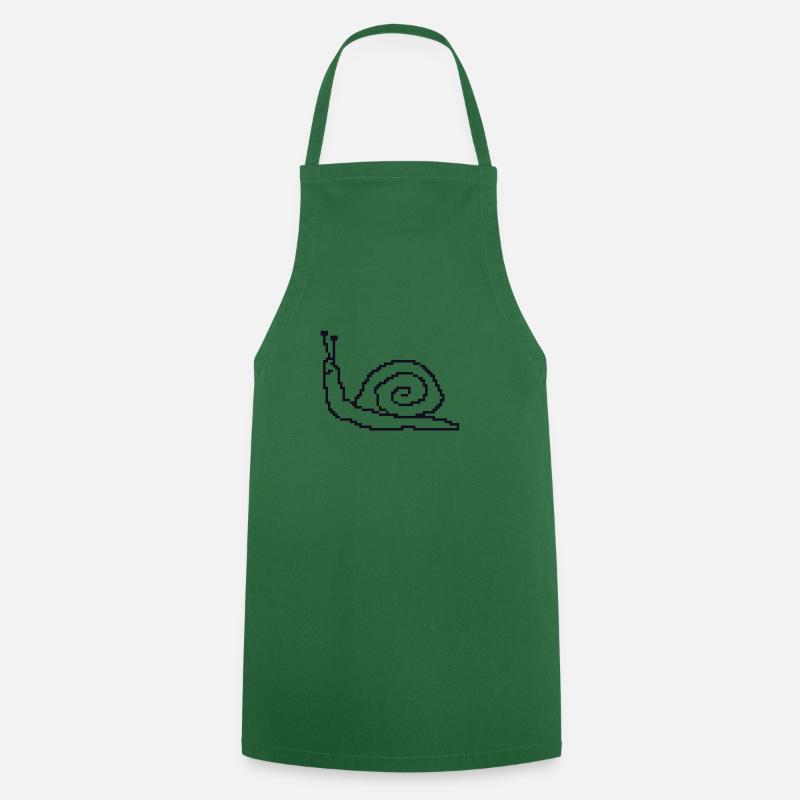 schnecke Pixel - Kochschürze - Grün