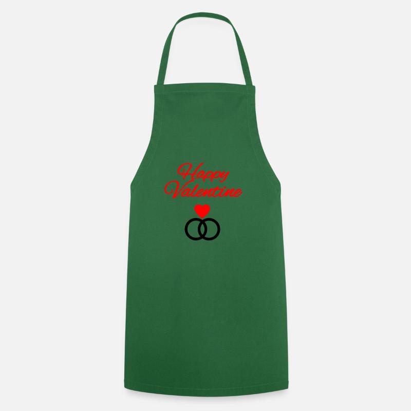 Saint Valentin - Tablier de cuisine - vert foncé