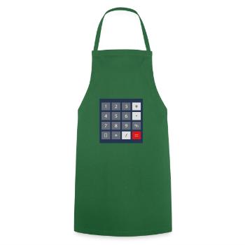 calculatrice de poche - Tablier de cuisine - vert foncé - Devant - AI Model Male 185 dark (185cm)