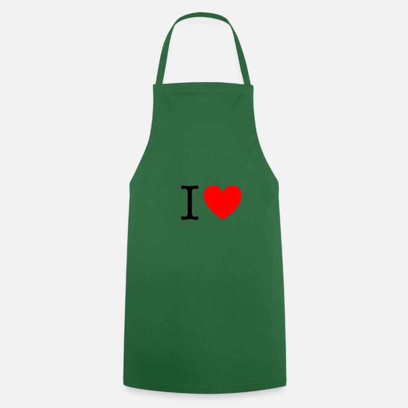 I LOVE - Kochschürze - Grün