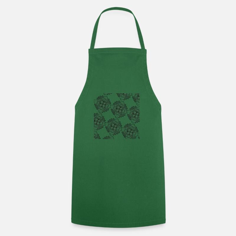 Modèle de mandala - Tablier de cuisine - vert foncé