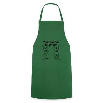Maschinenbau Ingenieur - Kochschürze - Grün - Vorne - AI Model Male 185 dark (185cm)