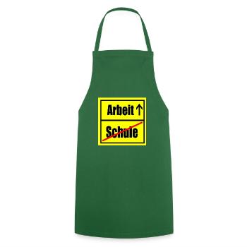Work Schulende Schulabschluss Education Job - Cooking Apron - green - Front - AI Model Male 185 dark (185cm)