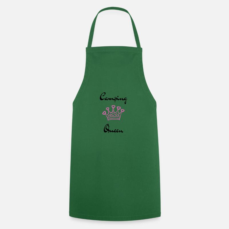 Camping Queen (black) - Cooking Apron - green