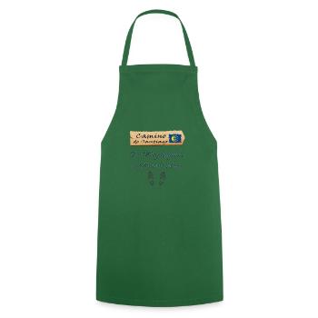 Jakobsweg - Kochschürze - Grün - Vorne - AI Model Male 185 dark (185cm)