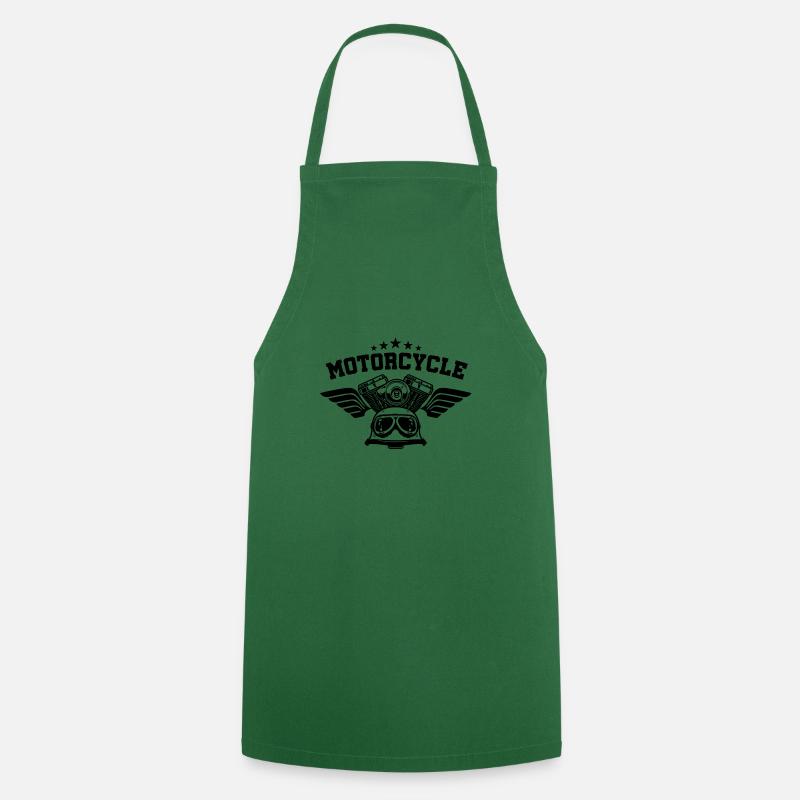 Étoile de moto - Tablier de cuisine - vert foncé