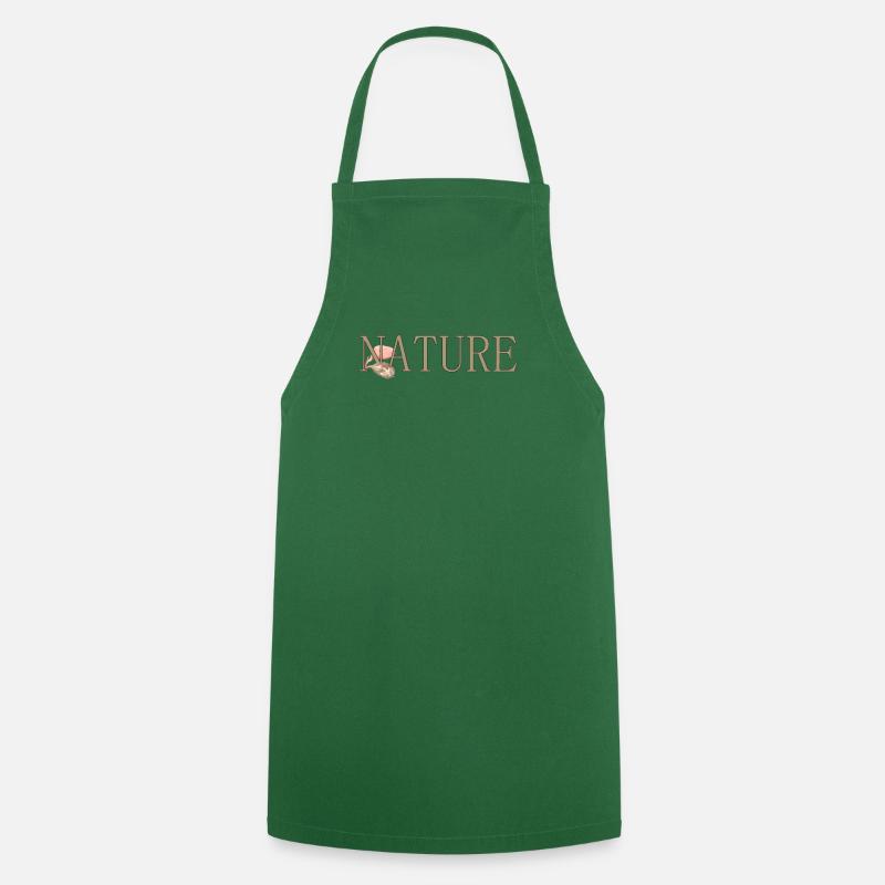 Texte avec feuilles - Tablier de cuisine - vert foncé