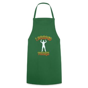 J'ai fais caca aujourd'hui! Cadeau - Tablier de cuisine - vert foncé - Devant - AI Model Male 185 dark (185cm)