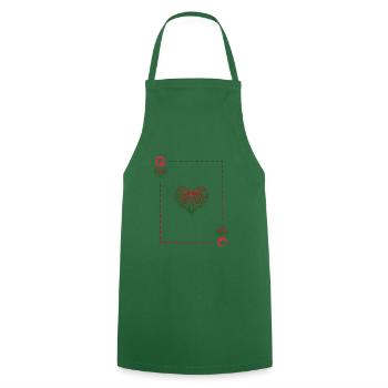 Herz Ass Poker Karte Halloween Kostüm lustig - Kochschürze - Grün - Vorne - AI Model Male 185 dark (185cm)