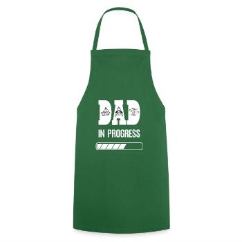 Dad to be Vater werden Papa loading - Kochschürze - Grün - Vorne - AI Model Male 185 dark (185cm)