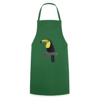 Toucan Jungle Rainforest - Cooking Apron - green - Front - AI Model Male 185 dark (185cm)