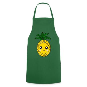 Fasching, Karneval, Kostüm, Ananas - Kochschürze - Grün - Vorne - AI Model Male 185 dark (185cm)