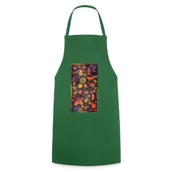 Hygge automne amour automne temps hyggelig cozzy orignal - Tablier de cuisine - vert foncé - Devant - AI Model Male 185 dark (185cm)