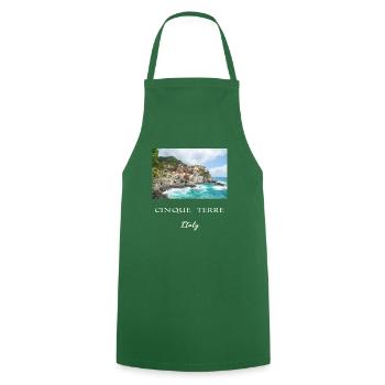 CT 1 exp white - Cooking Apron - green - Front - AI Model Male 185 dark (185cm)