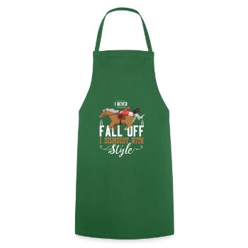 I Never Fall Off I Dismount With Style Gift - Cooking Apron - green - Front - AI Model Male 185 dark (185cm)