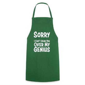 GENIUS - Cooking Apron - green - Front - AI Model Male 185 dark (185cm)