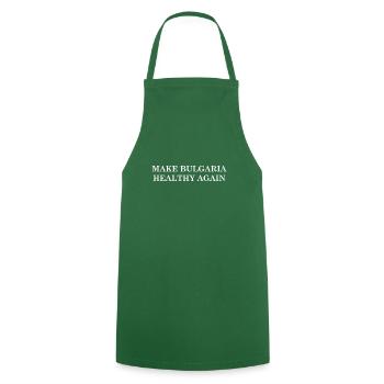Make Bulgaria Healthy Again - Cooking Apron - green - Front - AI Model Male 185 dark (185cm)