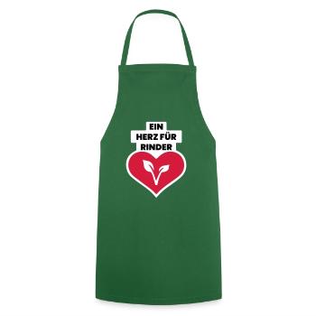 cooler Spruch vegan Rinder Herz Geschenk - Kochschürze - Grün - Vorne - AI Model Male 185 dark (185cm)