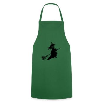 witch - Cooking Apron - green - Front - AI Model Male 185 dark (185cm)