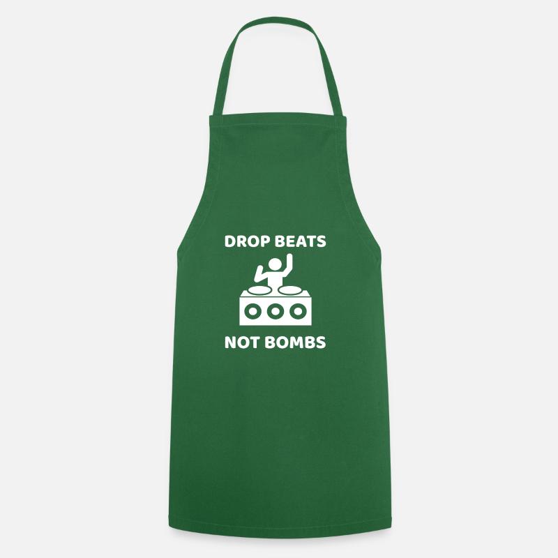Drop Beats Not Bombs | Say Peace Gift DJ - Cooking Apron - green