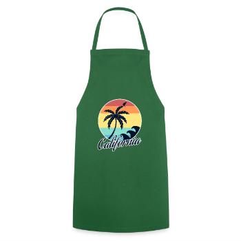 Californie - Tablier de cuisine - vert foncé - Devant - AI Model Male 185 dark (185cm)