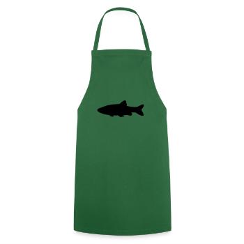 Fish silhouette chub - Cooking Apron - green - Front - AI Model Male 185 dark (185cm)